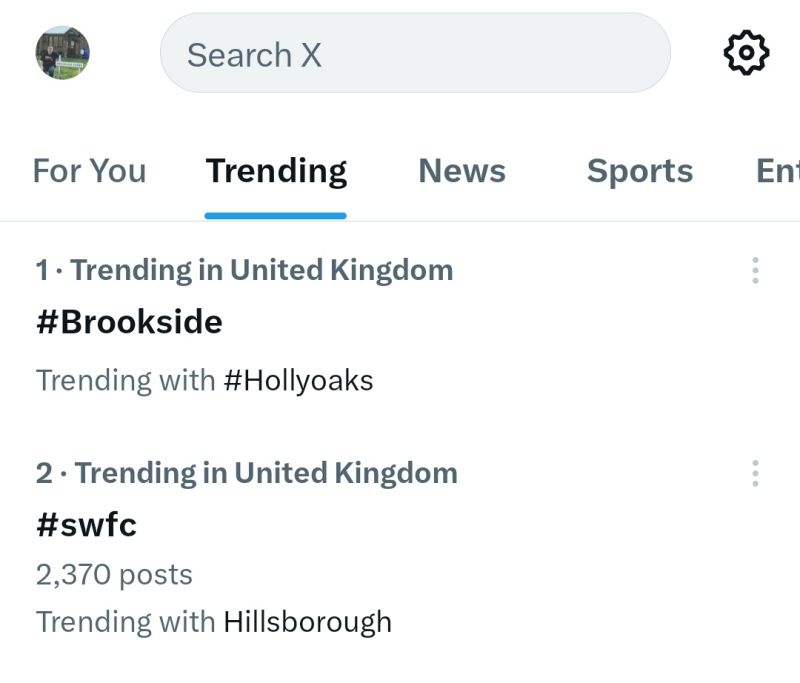Image for the Tweet beginning: OMG #Brookside is Trending Number